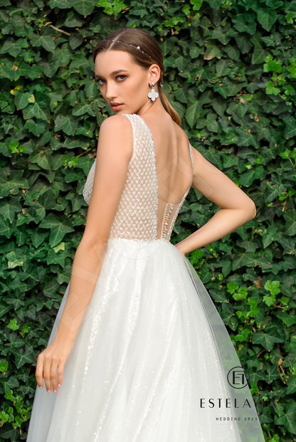 Cosmina Open back A-line Sleeveless Wedding Dress 4