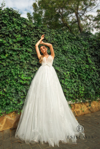 Cosmina Open back A-line Sleeveless Wedding Dress 8