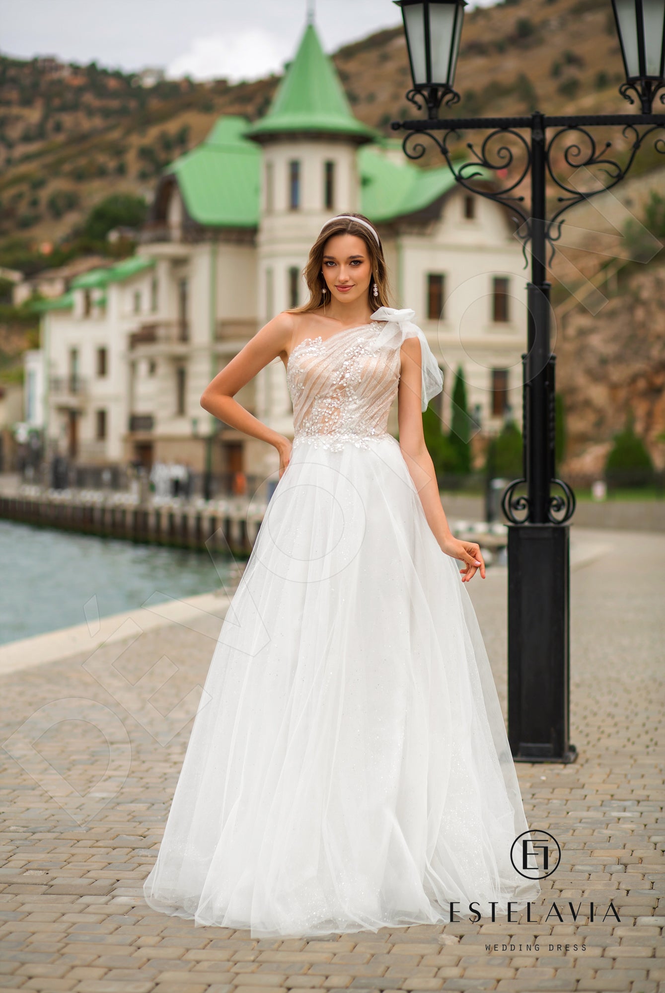 Dorine Full back A-line Sleeveless Wedding Dress 5