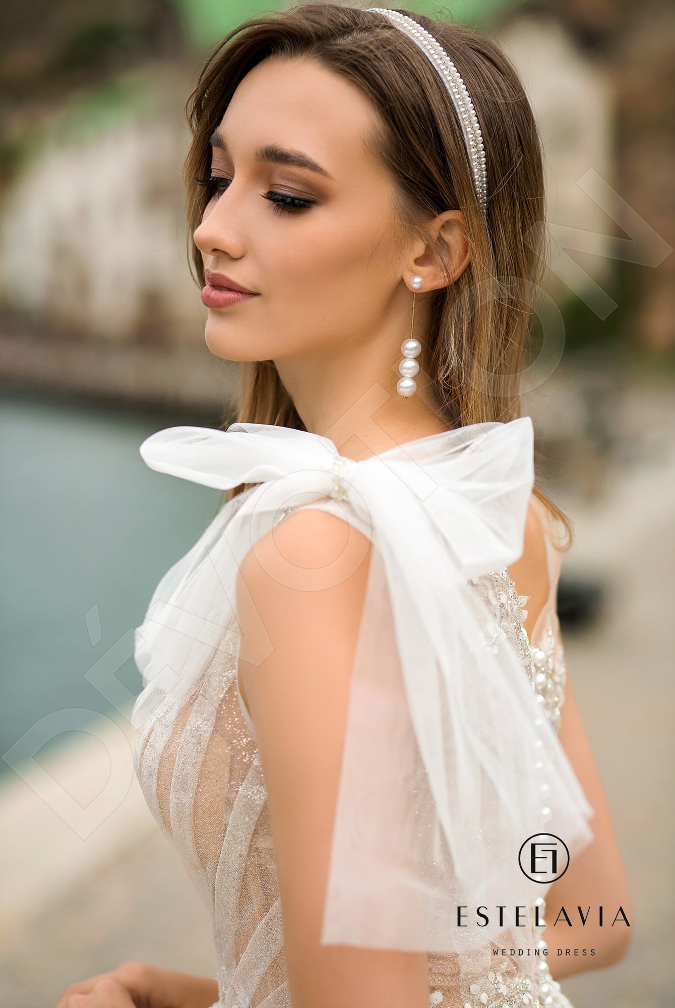 Dorine Full back A-line Sleeveless Wedding Dress 6