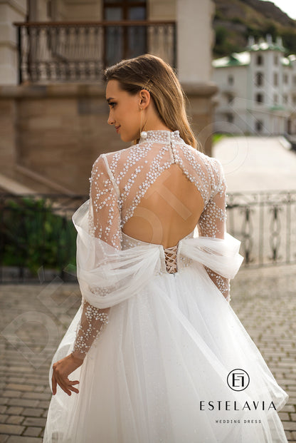 Felicia Open back A-line Long sleeve Wedding Dress 3