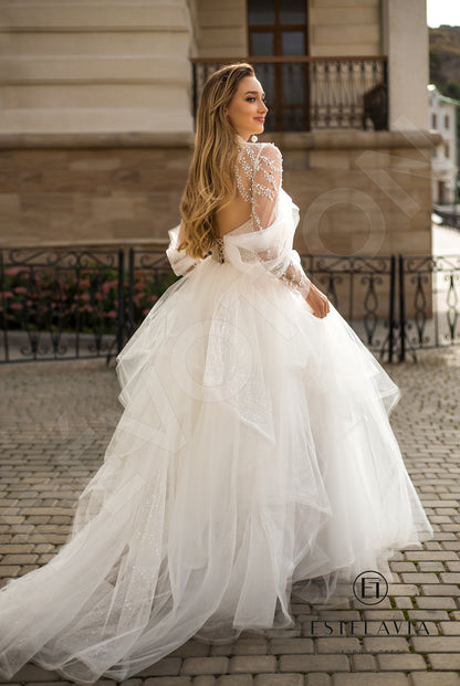 Felicia Open back A-line Long sleeve Wedding Dress 7