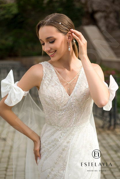 Laurencia Open back Trumpet/Mermaid Sleeveless Wedding Dress 2