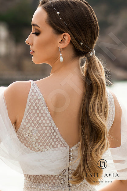 Lonela Open back Trumpet/Mermaid Sleeveless Wedding Dress 8