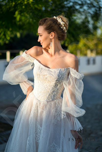 Lucina Open back A-line Strapless Wedding Dress 2
