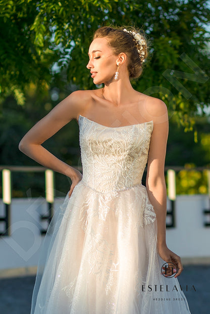 Lucina Open back A-line Strapless Wedding Dress 6