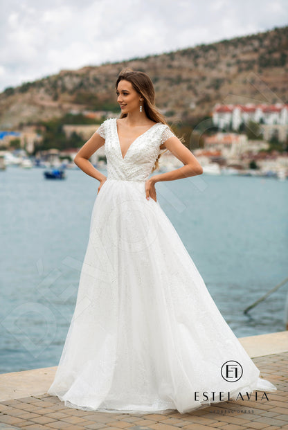 Luminitta Open back A-line Sleeveless Wedding Dress 8