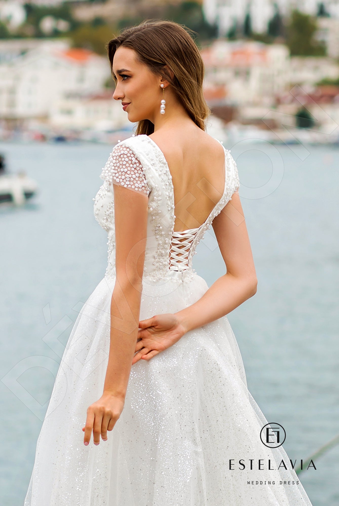 Luminitta Open back A-line Sleeveless Wedding Dress 4