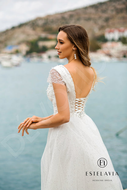 Luminitta Open back A-line Sleeveless Wedding Dress 3
