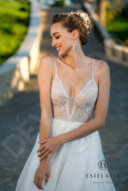 Marchella Open back A-line Straps Wedding Dress 2