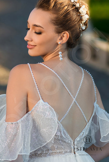 Marchella Open back A-line Straps Wedding Dress 7