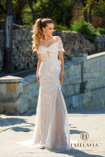 Mariana Illusion back Trumpet/Mermaid Sleeveless Wedding Dress 8