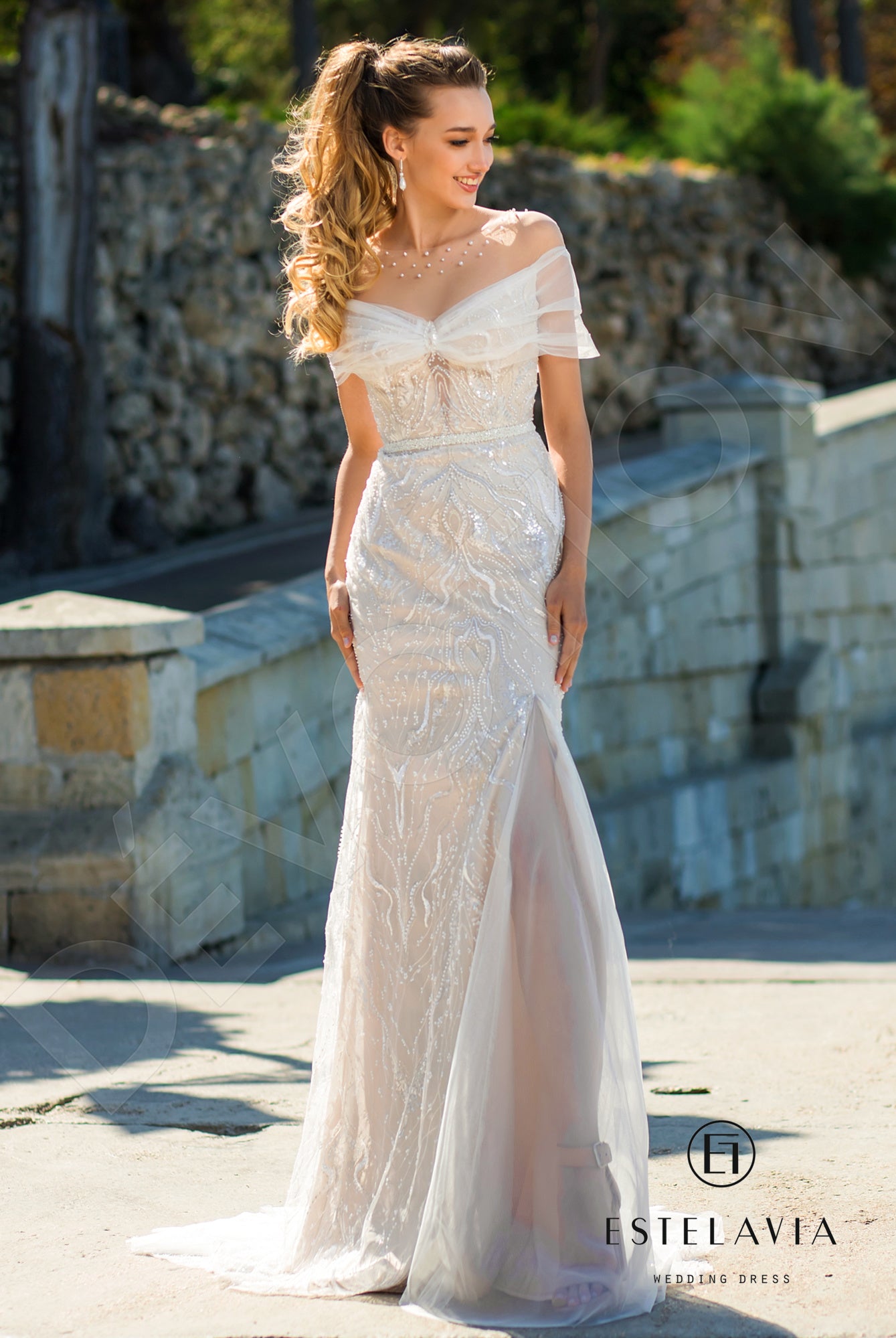 Mariana Illusion back Trumpet/Mermaid Sleeveless Wedding Dress Front