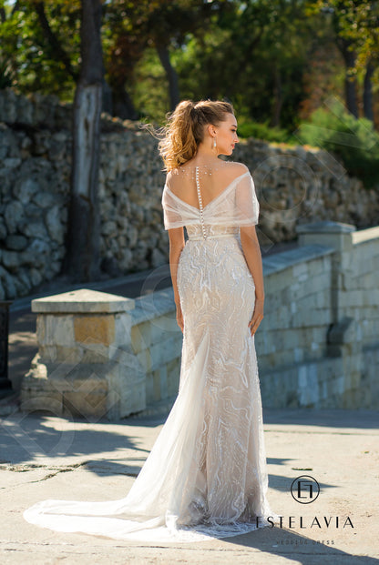 Mariana Illusion back Trumpet/Mermaid Sleeveless Wedding Dress Back