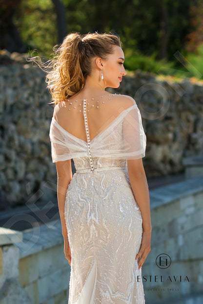 Mariana Illusion back Trumpet/Mermaid Sleeveless Wedding Dress 5