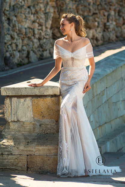 Mariana Illusion back Trumpet/Mermaid Sleeveless Wedding Dress 7