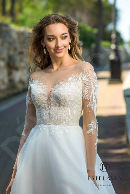 Otilia Open back A-line Long sleeve Wedding Dress 2