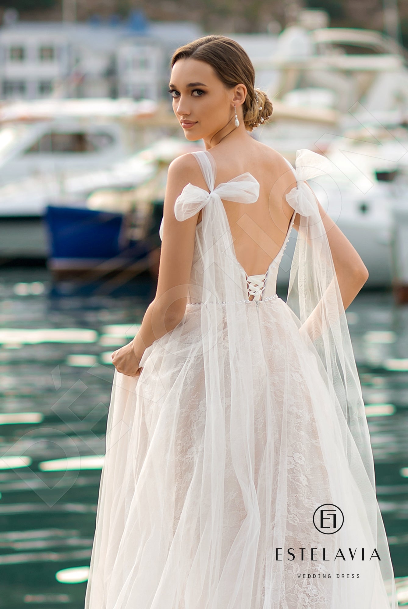 Ramola Open back A-line Straps Wedding Dress 7