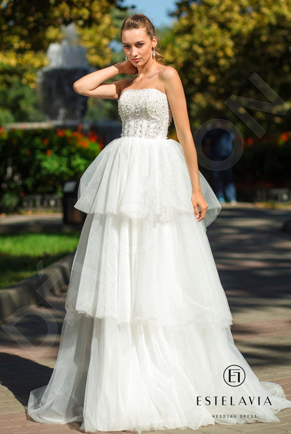 Violetta Open back A-line Straps Wedding Dress 4