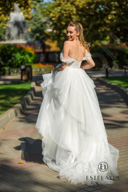Violetta Open back A-line Straps Wedding Dress Back