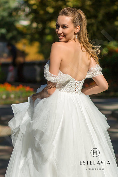 Violetta Open back A-line Straps Wedding Dress 5