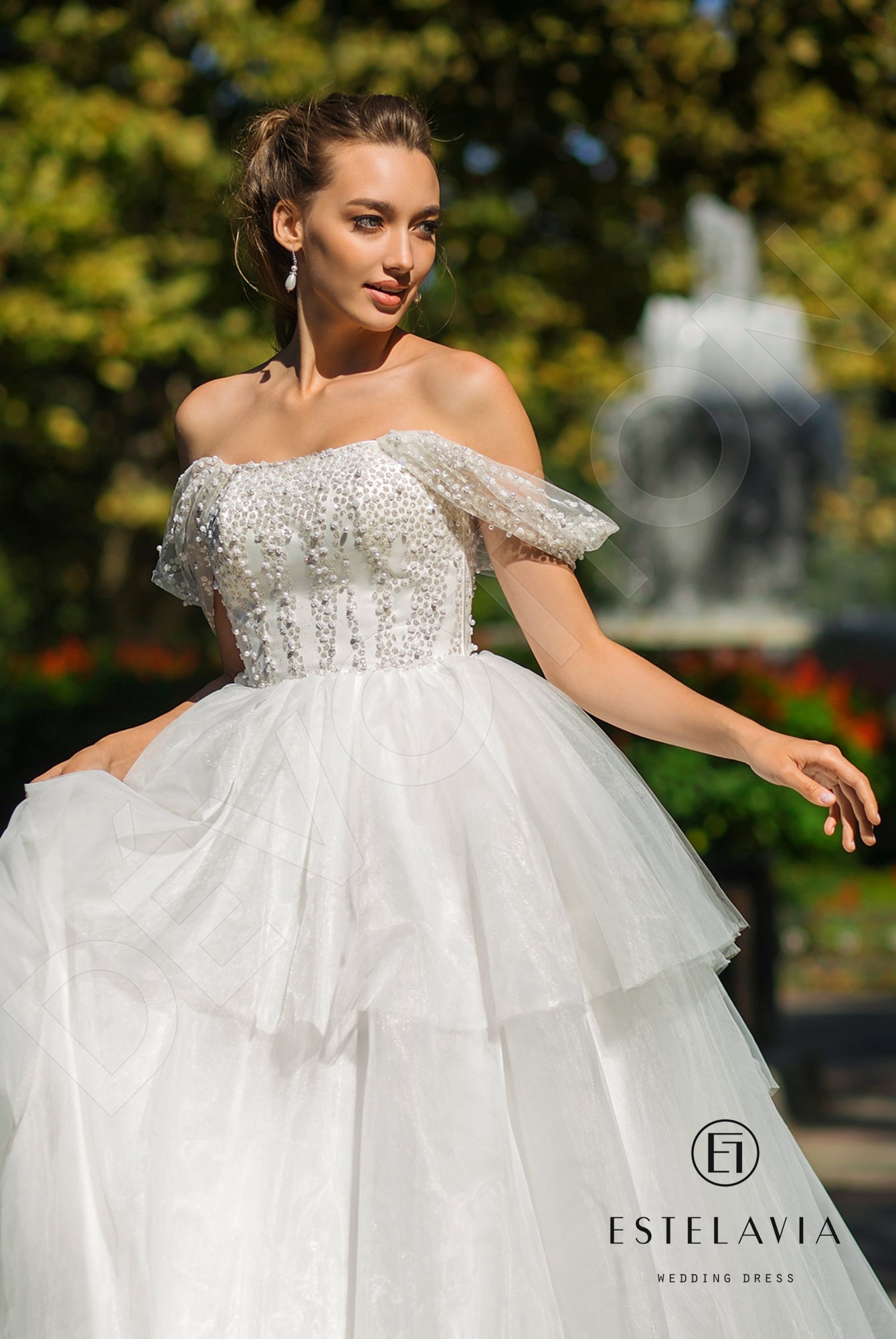 Violetta Open back A-line Straps Wedding Dress 7