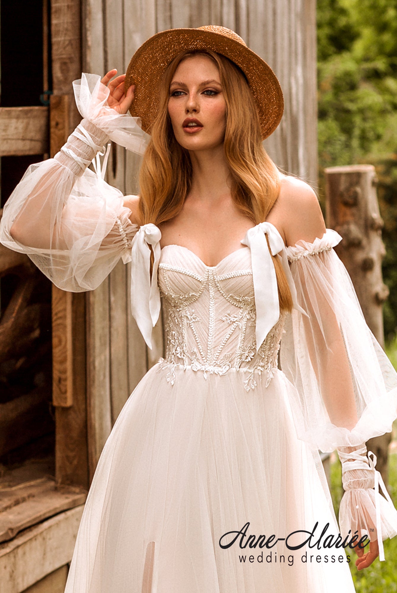 Aime A-line Sweetheart Ivory Wedding dress