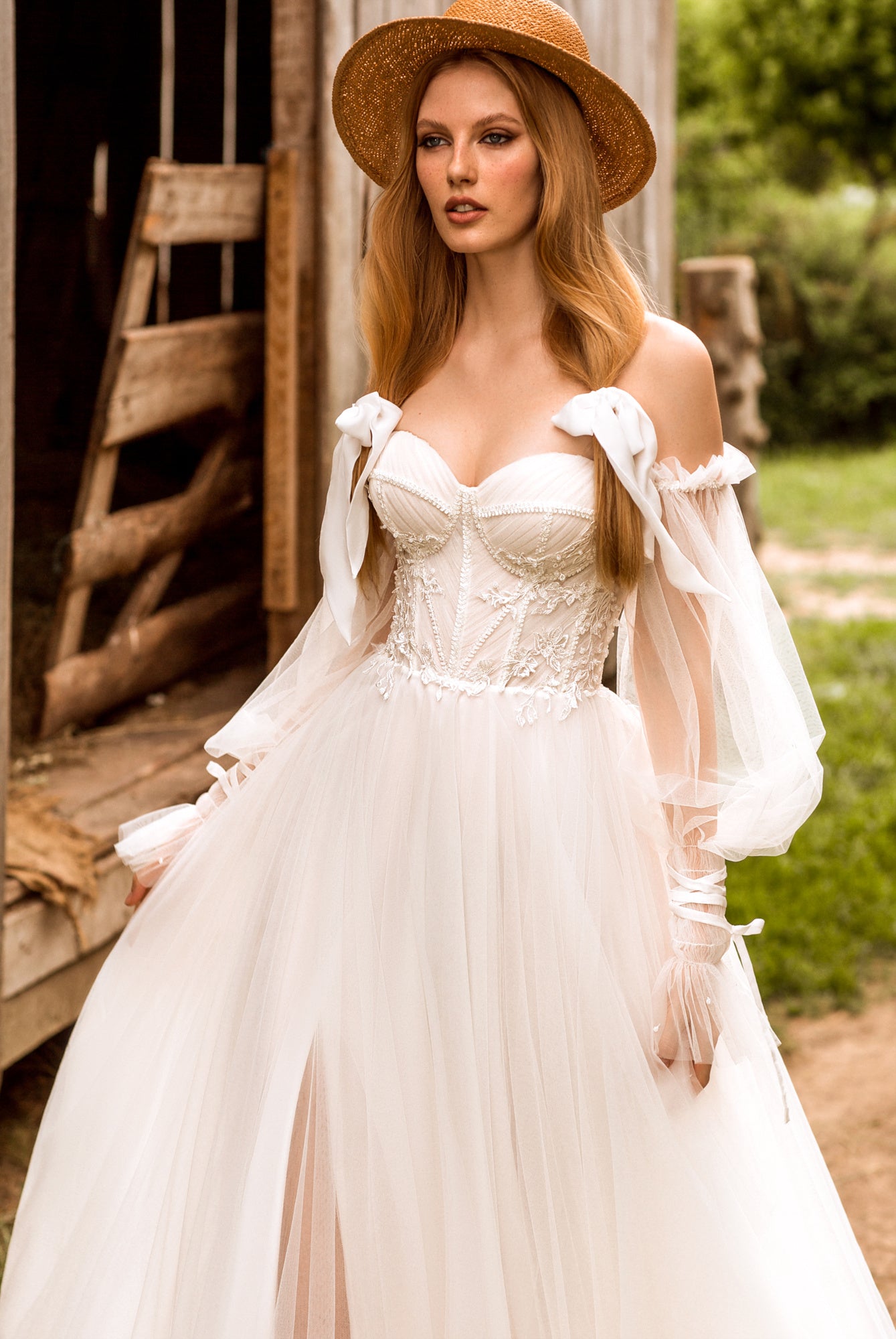 Aime Open back A-line Strapless Wedding Dress 2