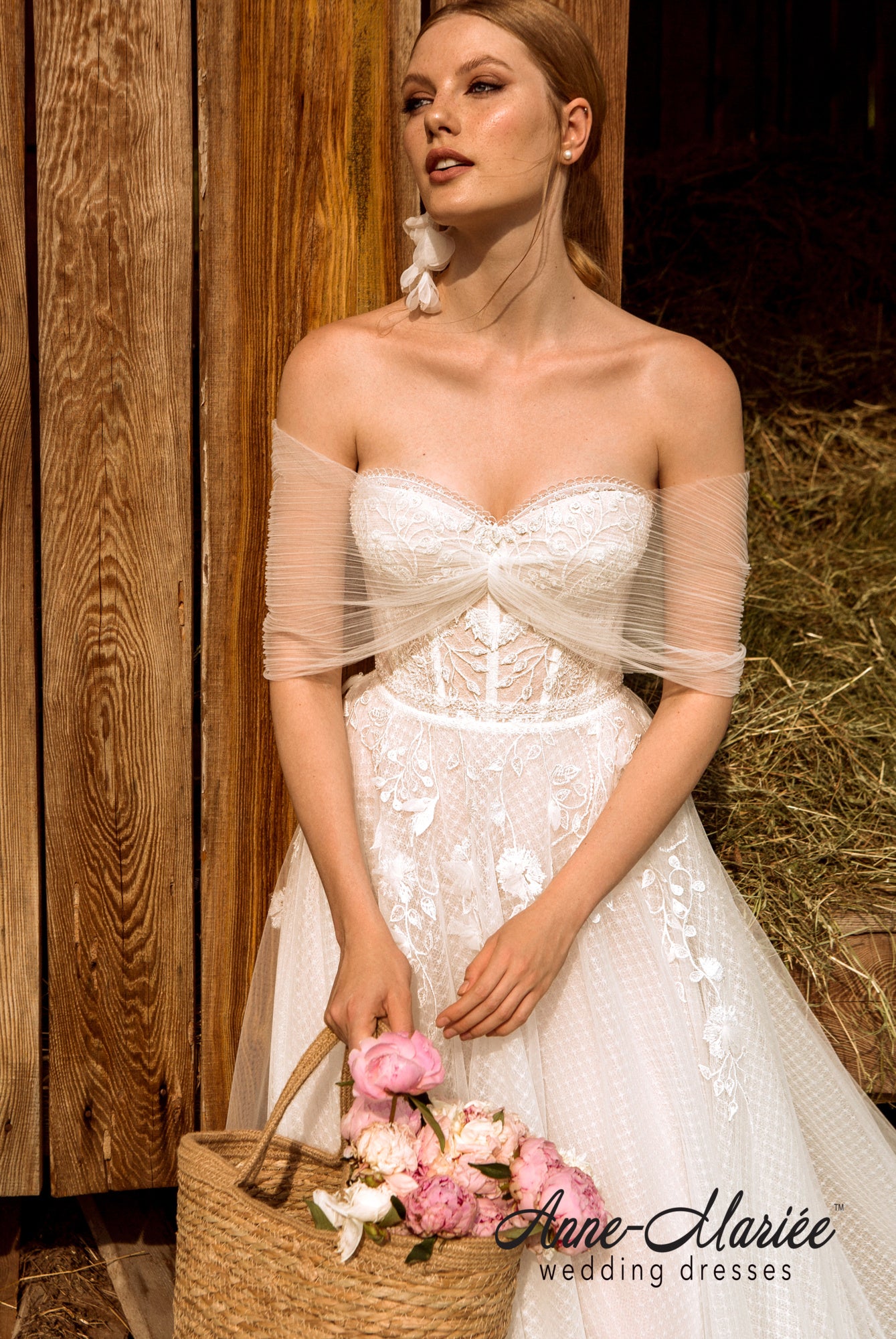 Florian Open back A-line Strapless Wedding Dress 2