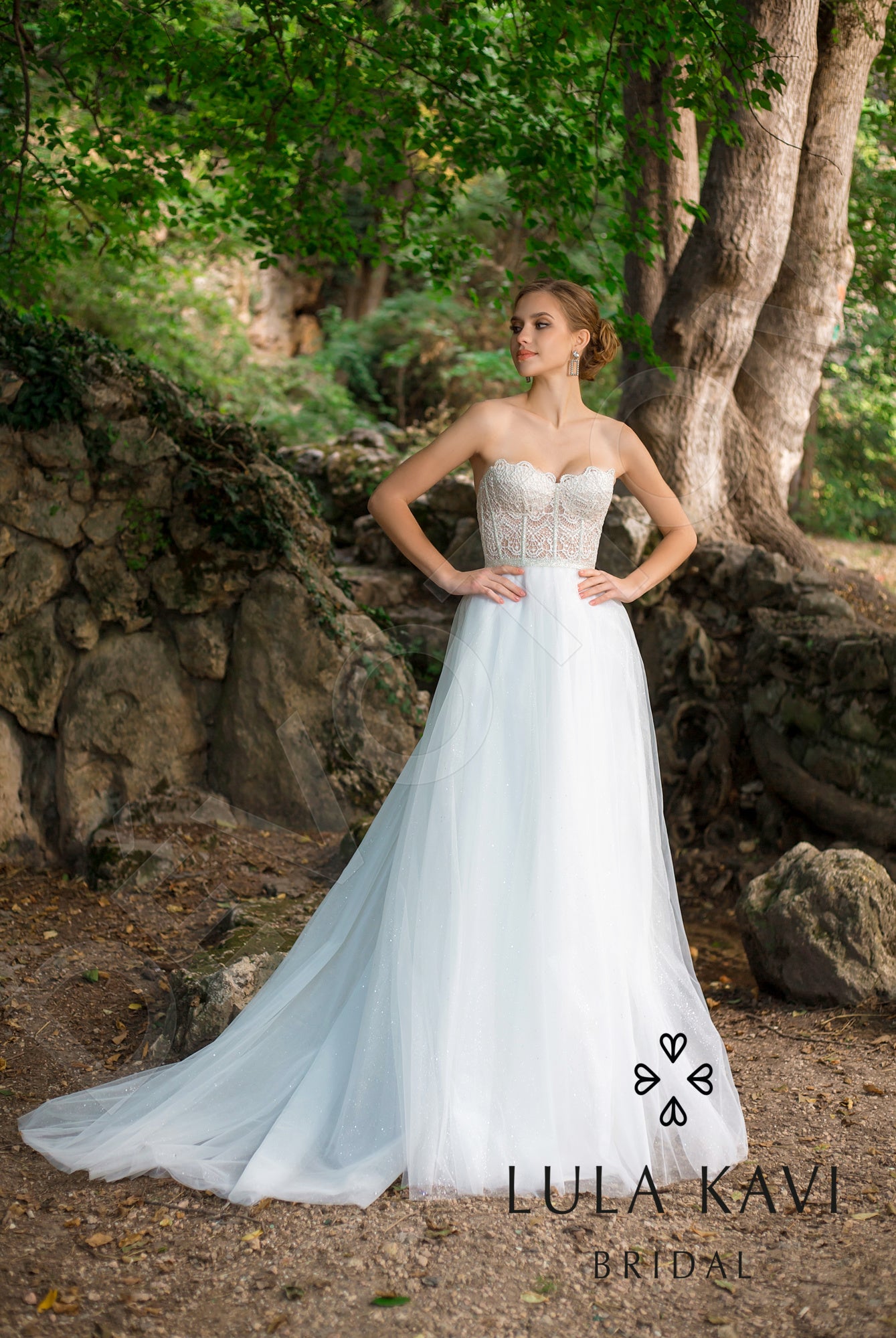 Ailen Open back A-line Straps Wedding Dress 8