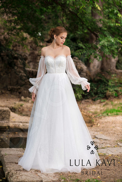 Dara Open back A-line Strapless Wedding Dress 8