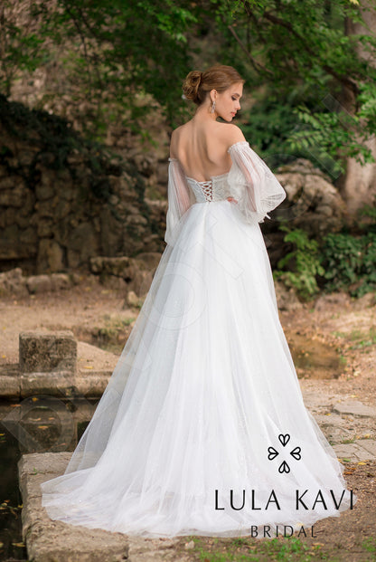 Dara Open back A-line Strapless Wedding Dress Back