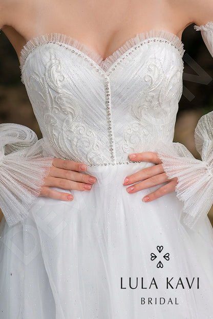 Dara Open back A-line Strapless Wedding Dress 5
