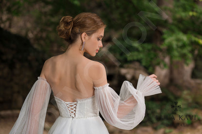Dara Open back A-line Strapless Wedding Dress 9