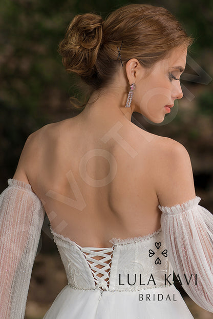 Dara Open back A-line Strapless Wedding Dress 6
