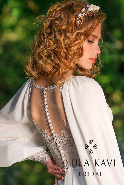 Isida Full back A-line Long sleeve Wedding Dress 3