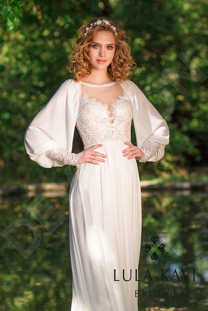 Isida Full back A-line Long sleeve Wedding Dress 8