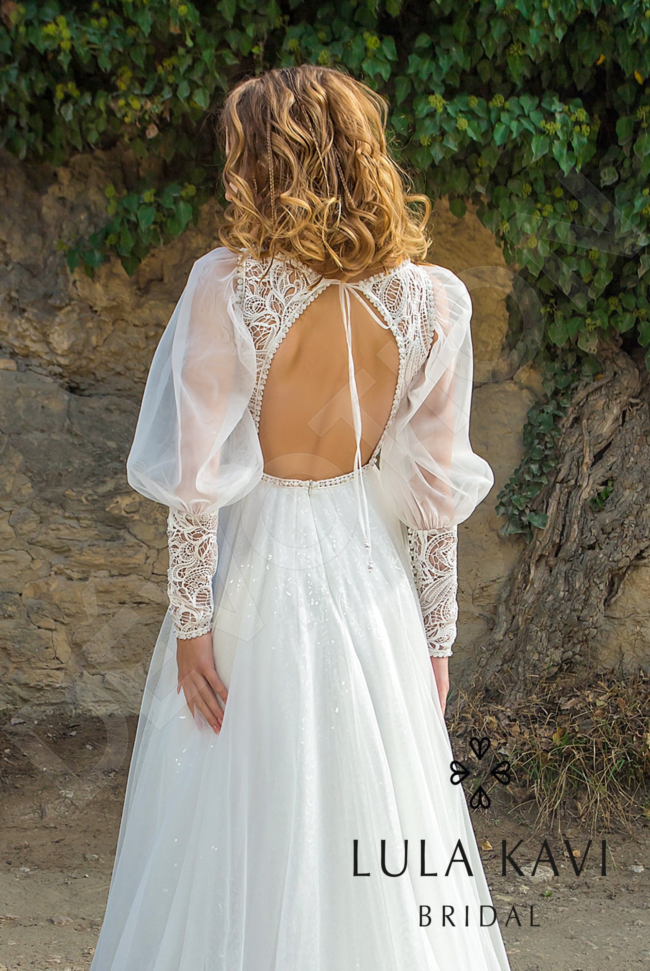 Lunala Open back A-line Sleeveless Wedding Dress 4