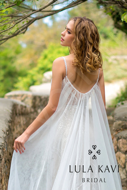 Lunetta Open back A-line Straps Wedding Dress 4