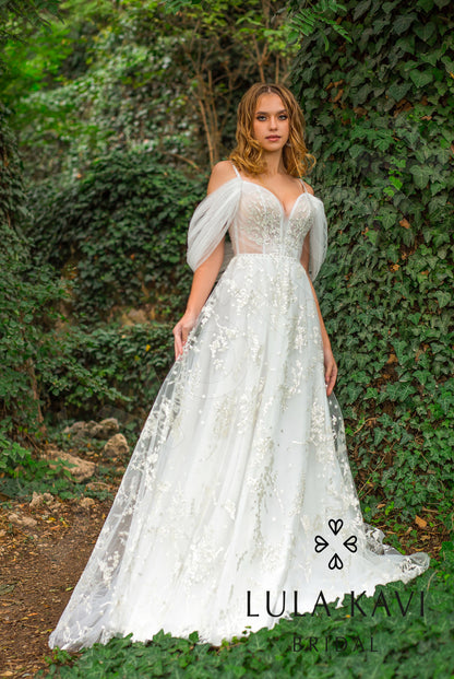 Polumna Open back A-line Straps Wedding Dress 8