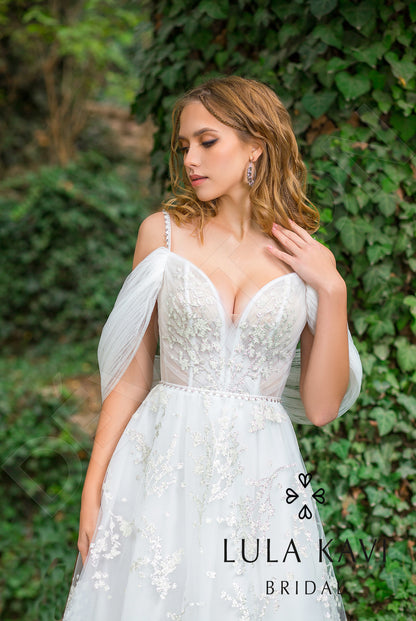 Polumna Open back A-line Straps Wedding Dress 9