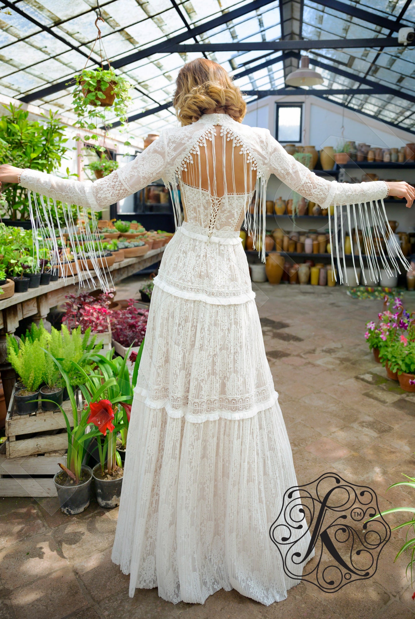 Glora A-line Sweetheart Latte Wedding dress