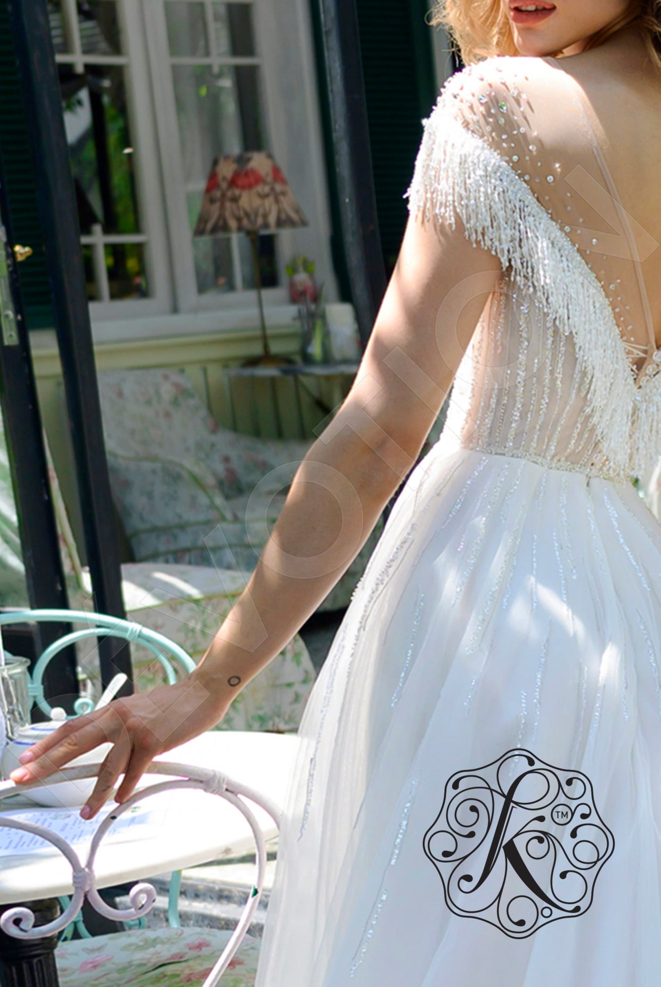 Lariel Full back A-line Sleeveless Wedding Dress 7