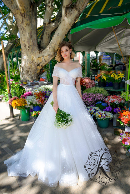Margred Illusion back A-line Sleeveless Wedding Dress 5