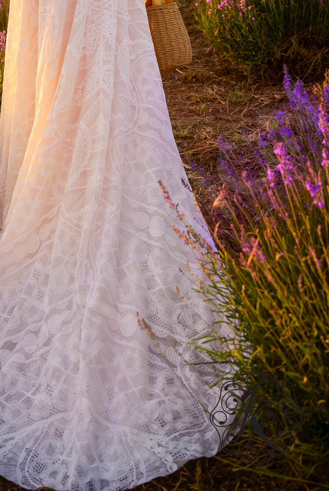 Lita Open back A-line Long sleeve Wedding Dress 4