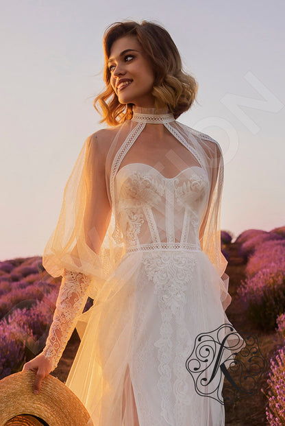 Armel Open back A-line Strapless Wedding Dress 2