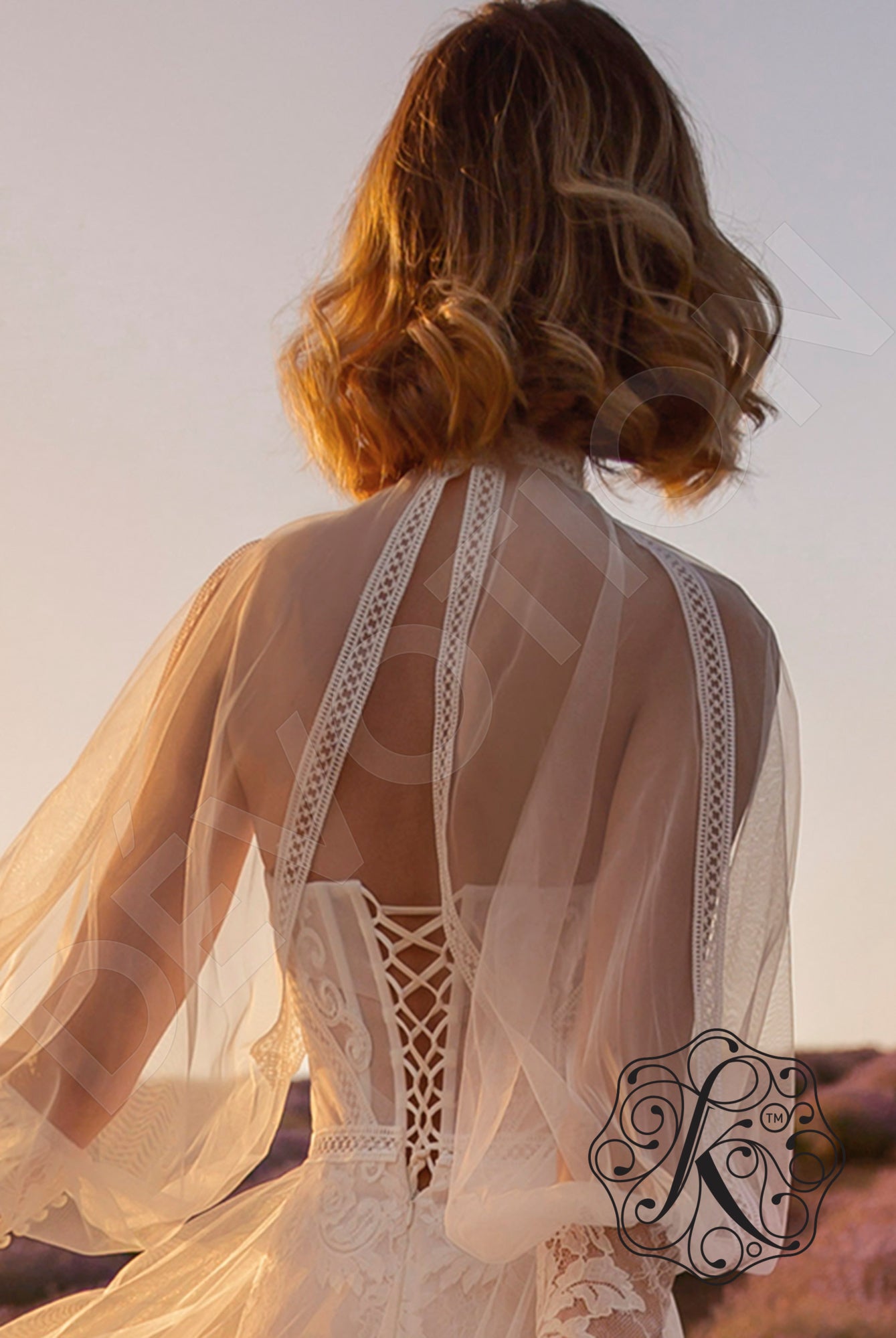 Armel Open back A-line Strapless Wedding Dress 3