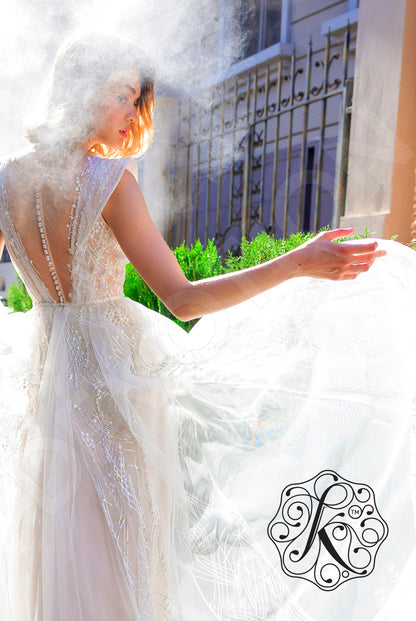 Aridel Full back A-line Sleeveless Wedding Dress 5