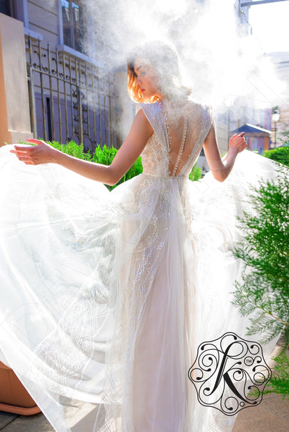 Aridel Full back A-line Sleeveless Wedding Dress 6