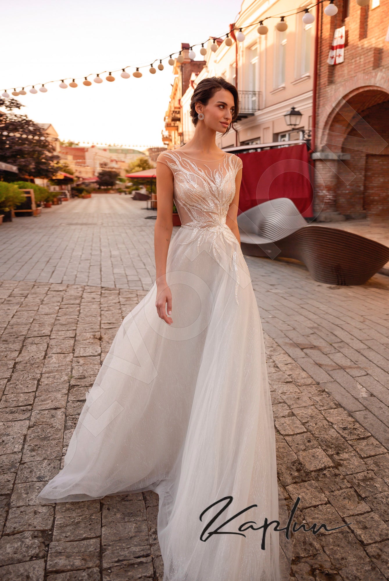 Artemida Open back A-line Sleeveless Wedding Dress 5